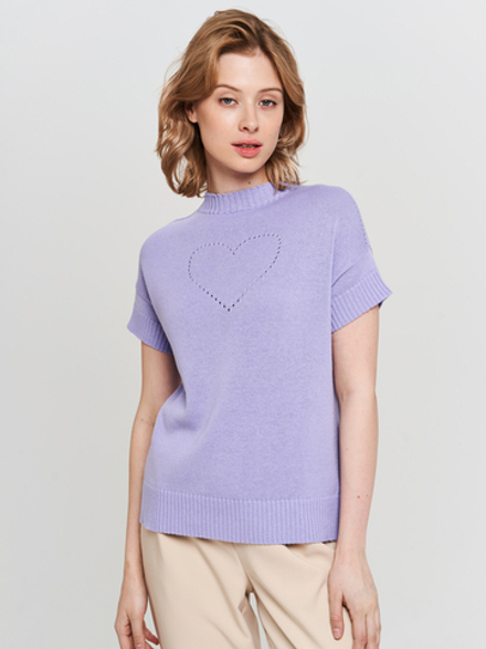 Джемпер "сердечко" сиреневый