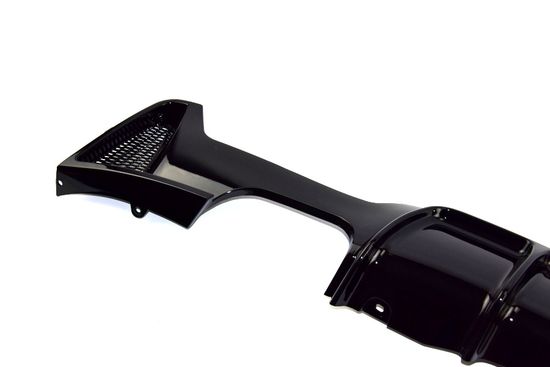 Диффузор заднего бампера глянцево - черный V.3 для BMW 4 F32 F33 F36 2013-2020 Coupe Cabrio Gran Coupe