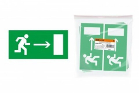 Знак "Направление к эвакуационному выходу направо" 200х100мм TDM SQ0817-0049