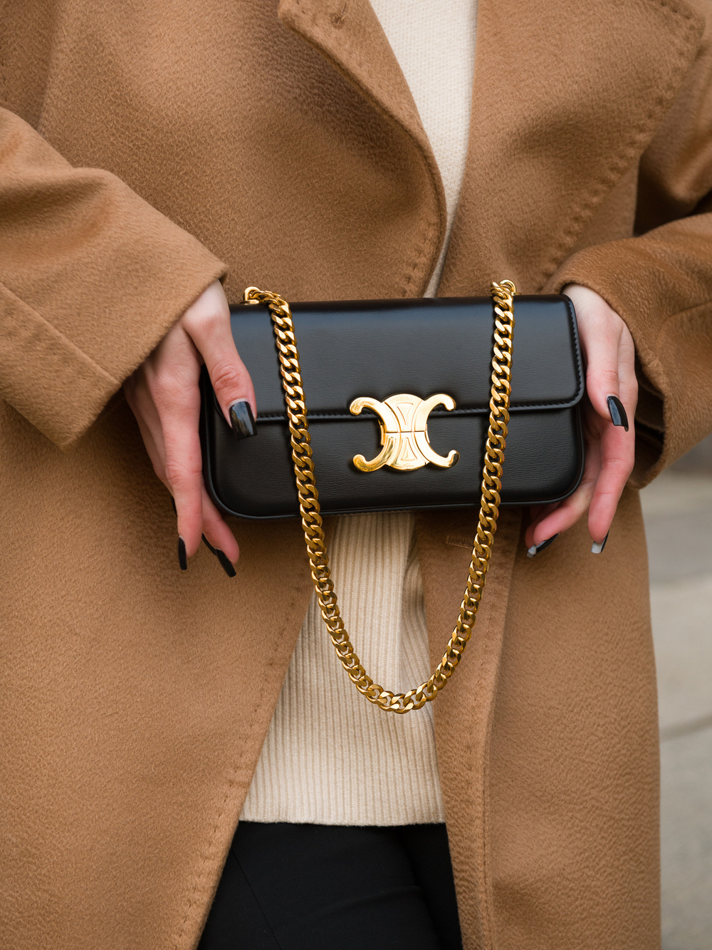 Celine Triomphe Chain Shoulder Bag