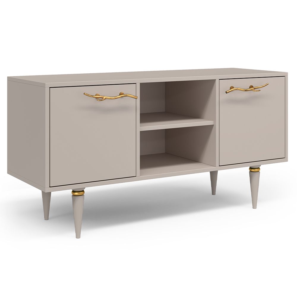 Тумба под ТВ Арт Колор matte 117см Классик Голд Серый агат матовый