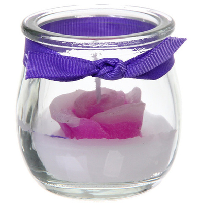 Свеча «Чудесная роза» 5*5,5 см, сиреневый