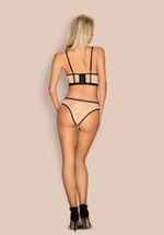 Стильный комплект нижнего белья Nudelia (Размер: L-XL) (Цвет: телесный с черным)