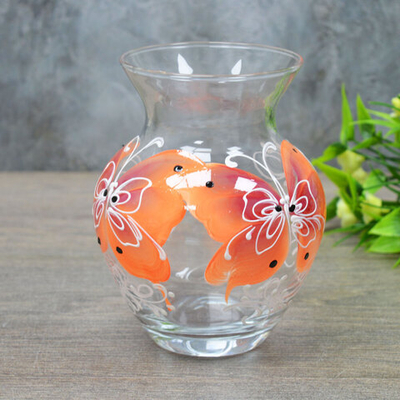 Ваза для цветов шар Н144 D120 роспись цветы 97/81/1