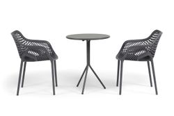 "Беллини" обеденная группа на 2 персоны, цвет темно-серый