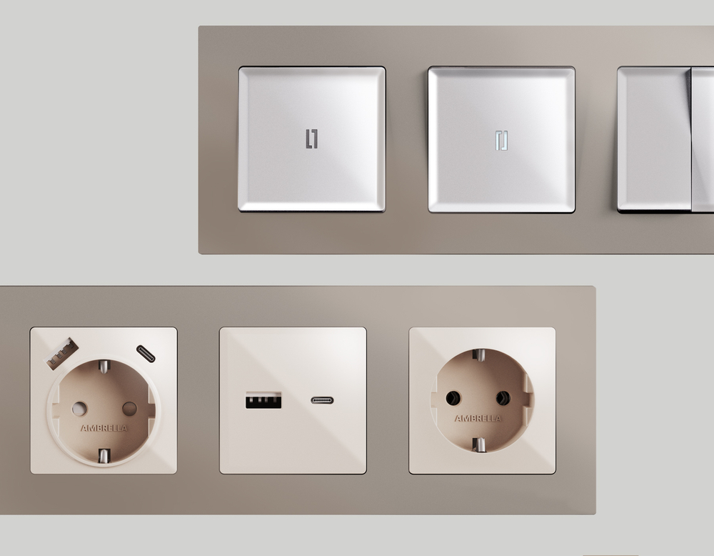 AF220362 Рамка ALFA Techno (Серо-бежевый матовый) 2-ая