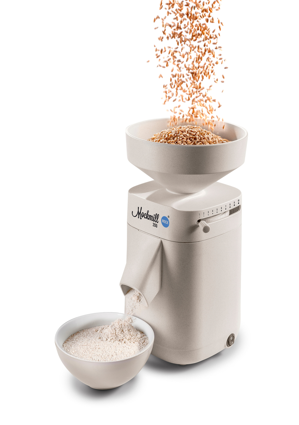 Мукомолка Mockmill MM200 жерновая электромельница для помола зерна и изготовления цельнозерновой муки в домашних условиях