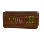 Часы VST-862S-4 Green (C/дата/деревянный корпус) USB