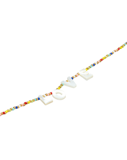 Колье-бисер разноцветный, LOVE