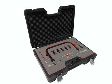 Рассухариватель клапанов струбцинного типа с телескопическим магнитом и пинцетом (сменные толкатели: 16, 19, 23, 25, 30мм), в кейсе ''Pemium'' Forsage F-62110AD