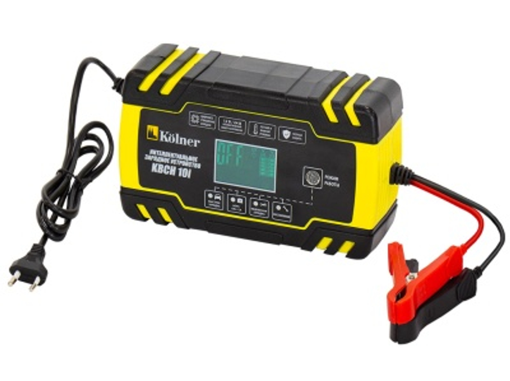 Зарядное устройство для аккумуляторов Kolner KBCH 10i 12/24В ток 0,5-10А(12В)/5А(24В) Х