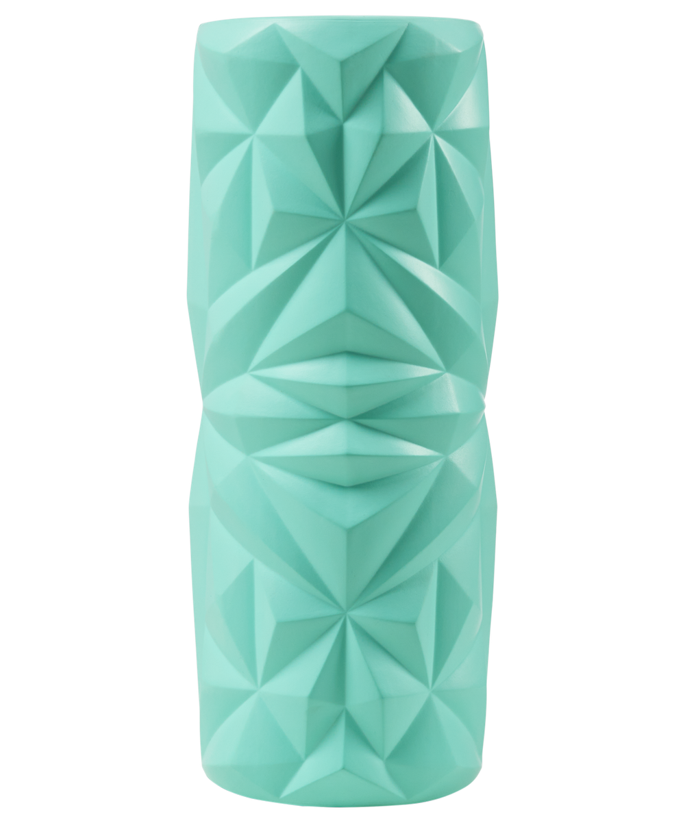 Ролик массажный FA-507, EVA/PP, средняя жесткость, 32,5x12,5 cм, мятный/серый