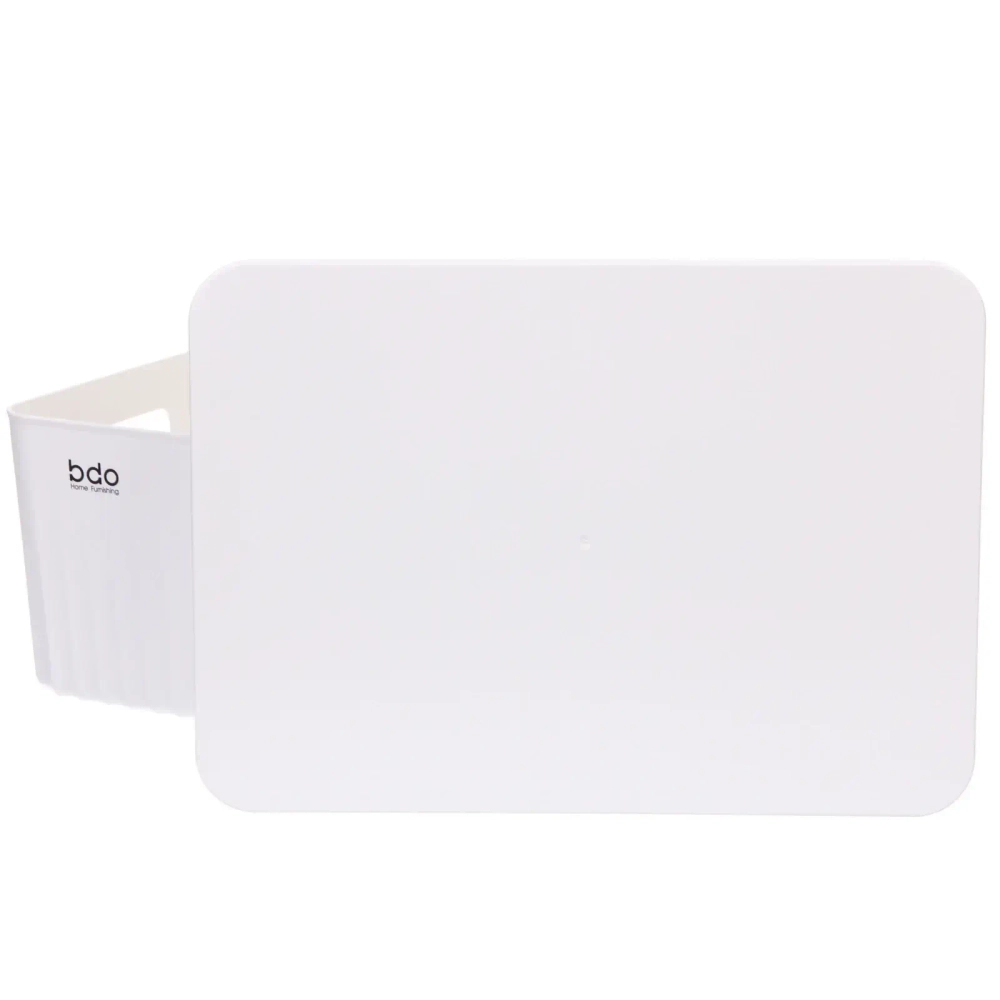 Корзина - органайзер с крышкой «БИСКОТТИ», цвет белый, 36.5*26*16см