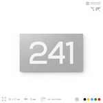 Номер на дверь 241, табличка на дверь для офиса, квартиры, кабинета, аудитории, склада, серый 120х70 мм, Айдентика Технолоджи
