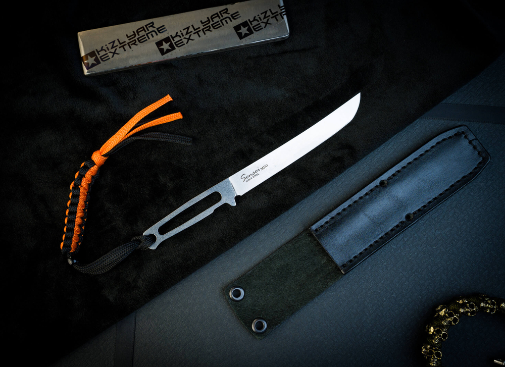 Туристический нож Sensei Mini AUS-8 StoneWash