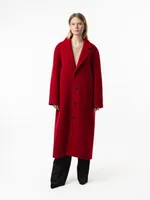Пальто Dryg однобортное утепленное красное