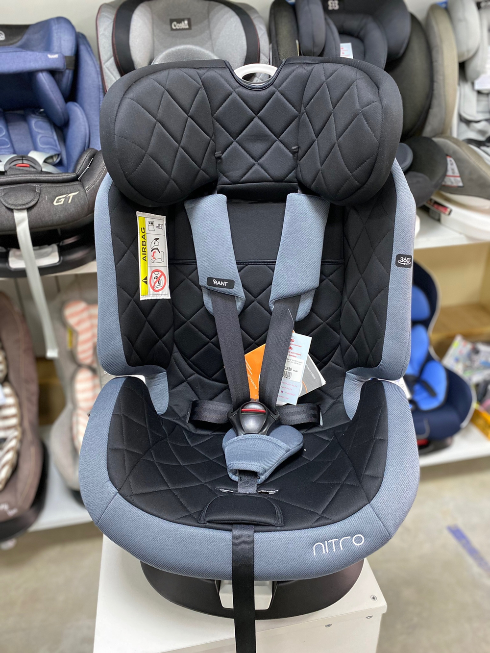 Автокресло RANT UB619 "NITRO" isofix Grey/Black группа 0+-1-2-3  (0-36 кг)