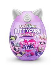 ZURU Rainbocorns Kittycorn Surprise Series 2 (Exotic Cat) Collectible Plush Stuffed Animal, Surprise Egg, Sticker Pack, Jelly Slime , Toys for girl