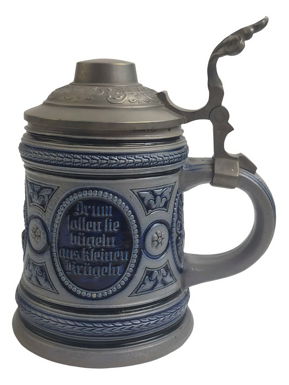 Кружка пивная (керамика с оловянной крышкой) Германия