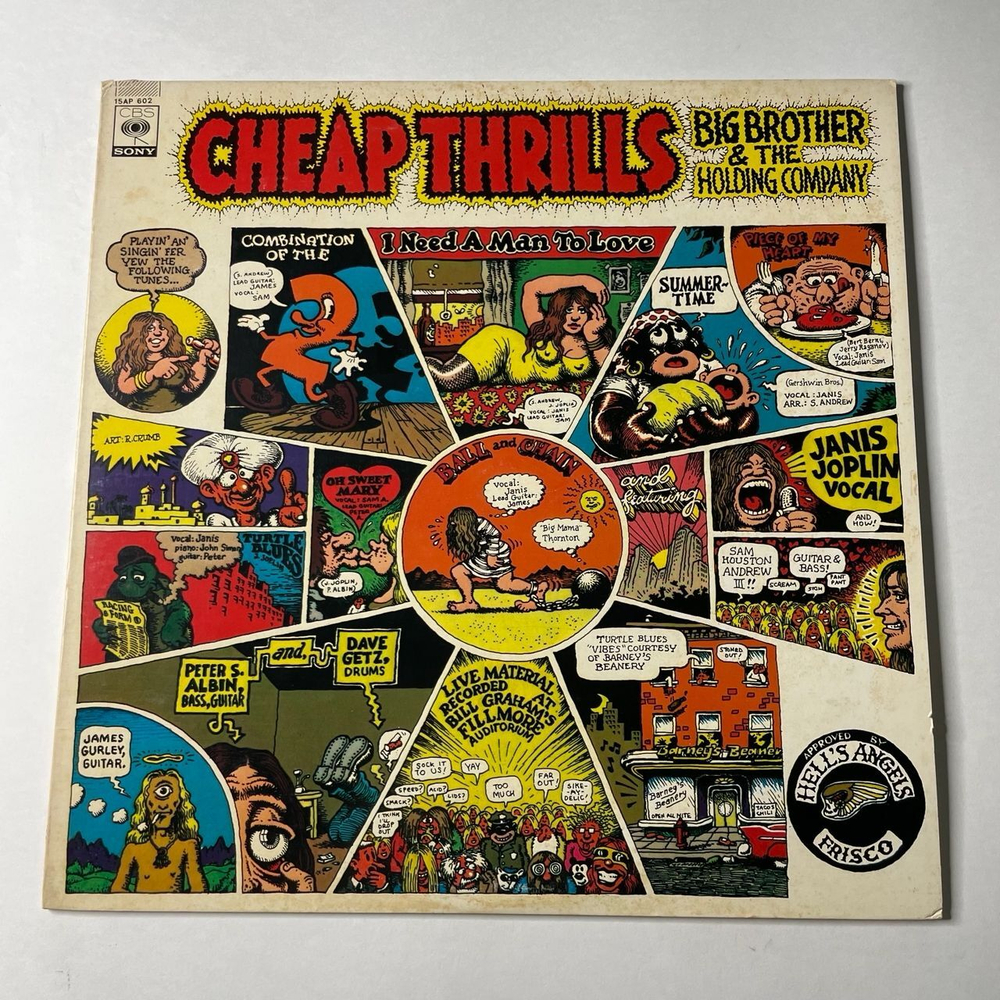 Винтажная виниловая пластинка LP Janis Joplin Big Brother and The Holding Company Cheap Thrills (Japan 1977) (No Obi)