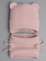 Шапка и снуд вязаная демисезонная для детей