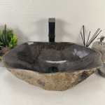 Раковина из речного камня RS-65182 53*33*15 0862