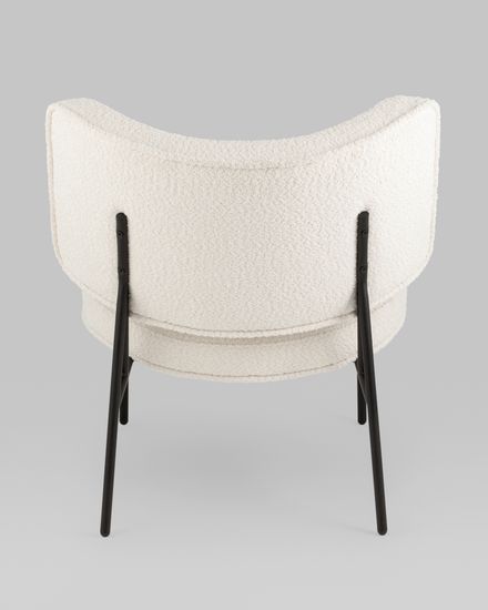 Кресло District Lounge букле белый