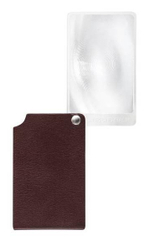Лупа складная асферическая Eschenbach VisoPocket 2,5x, 74x48 мм, бордовый чехол (прямоугольный)