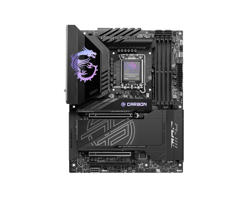 Материнская плата MSI MPG Z890 CARBON WIFI LGA1851 4xDDR5 4xSATA3 RAID 5xM.2 1xHDMI ATX
