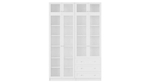 Книжный шкаф Билли 47 Белый Фасадный 0101 160*30*237 см, Белый   Фиеста