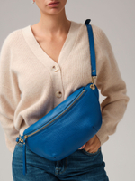 Кожаная сумка Azaro 30808 синяя гуашь