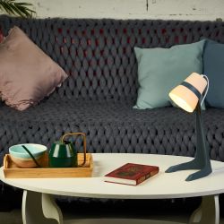 ULO-K22 D-E14-A BLACK-CREAM Светильник настольный. 40W. Цоколь E14. Механический выключатель. Черный с кремовым. ТМ Uniel