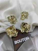 Пуговицы Скиапар. "Ухо" глянцевое золото