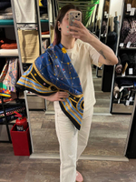 Купон шелк твил Burberry England синий с созвездиями