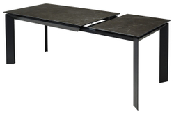 Стол CREMONA 140 KL-116 Черный мрамор матовый, итальянская керамика/ черный каркас, ®DISAUR