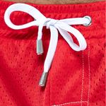 Мужские короткие шорты из быстросохнущего перфорированного материала (Размер: L) (Цвет: красный)