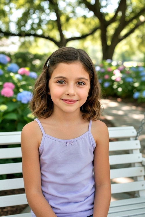 Майка "Dagi" для девочки 7-8 лет, цвет сиреневый