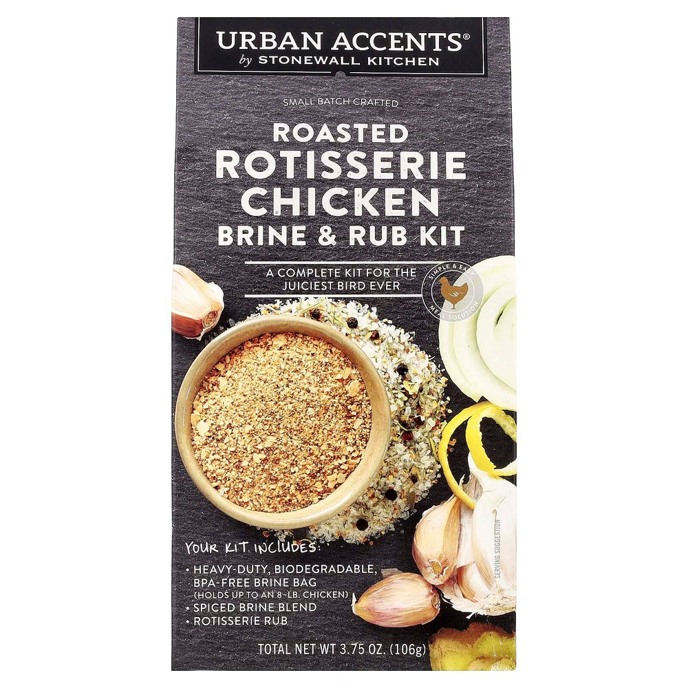 Urban Accents, Набор для приготовления жареной курицы в рассоле и растирании, 106 г (3,75 унции)