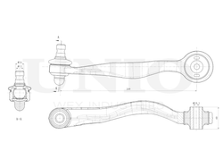 Рычаг подвески поперечный передний верхний левый UNIO SSP-40041