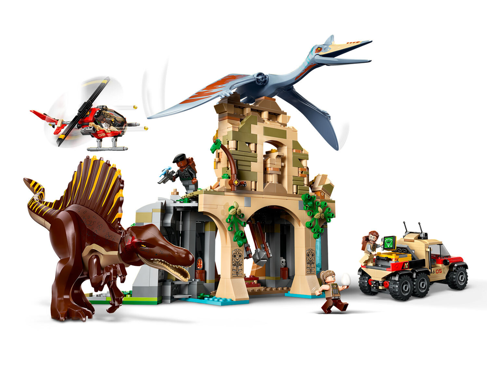 LEGO Jurassic World 76976 «Спинозавр и кетцалькоатль: воздушная миссия» — динозавры и экшн