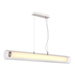 Светильник подвесной, Никель/Белый-прозрачный, ENFYS, LED 40W, 3000K/4000K/6000K