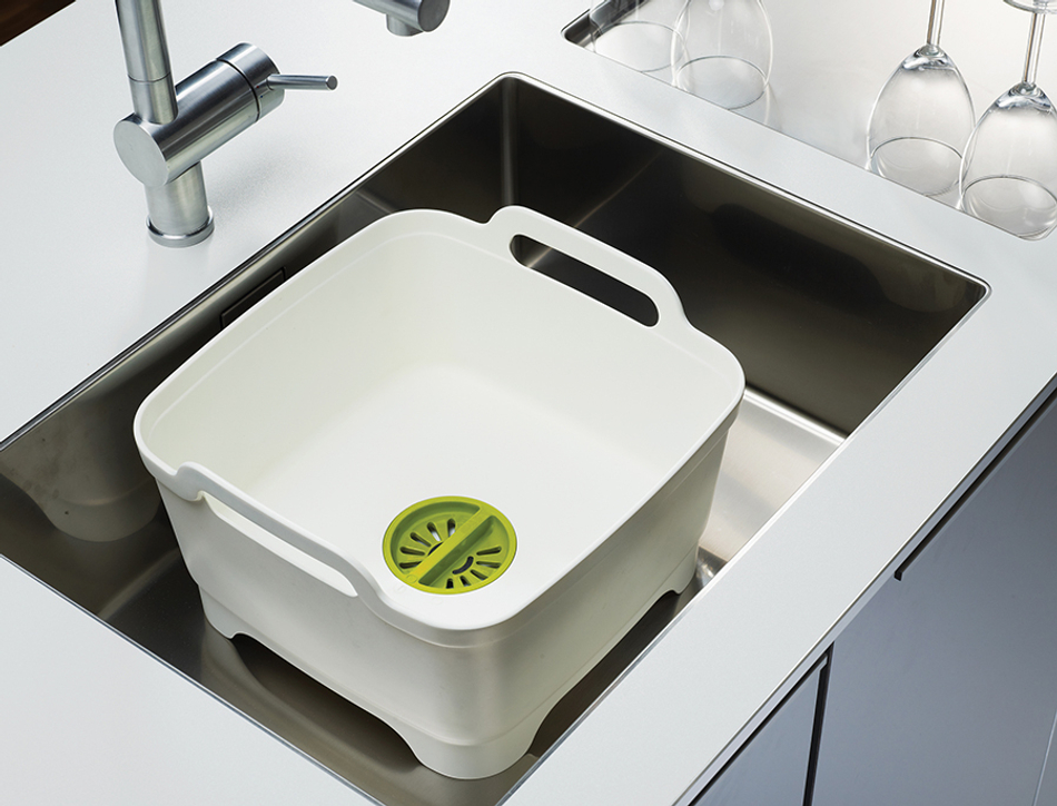 Контейнер для мытья посуды Wash&Drain™ серый, Joseph Joseph