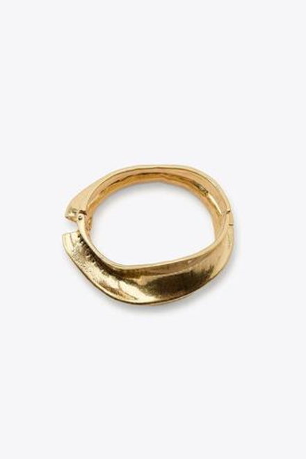 ZARA МЕТАЛЛИЧЕСКИЙ БРАСЛЕТ НЕПРАВИЛЬНОЙ ФОРМЫ, ЗОЛОТИСТЫЙ