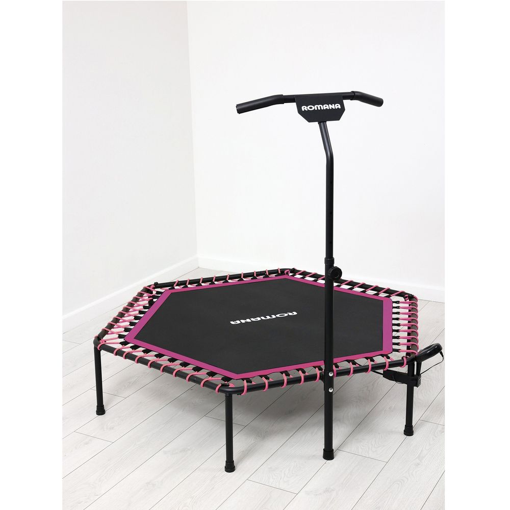 Батут для джампинга с рукояткой и счетчиком Romana 12.10.00 (розовый)