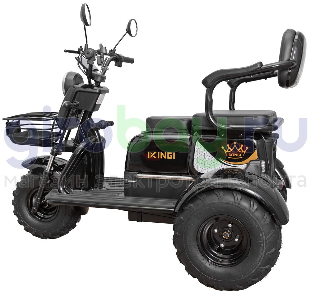 Электротрицикл IKINGI T3 Pro MAX 1000W (60V/30Ah) - Чёрный фото №10