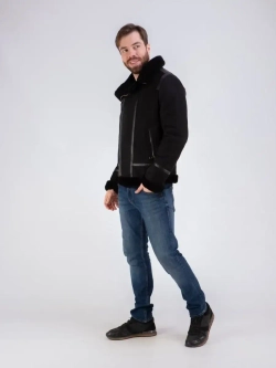 Дубленка мужская натуральная авиатор зимняя Турция