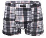 Мужские боксеры plus size в шотландскую клетку (Размер: 4X) (Цвет: серый)
