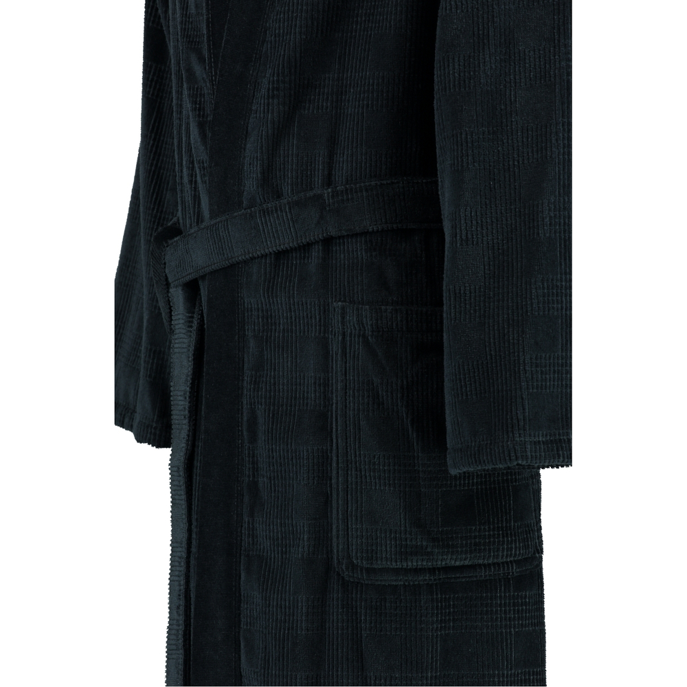 Велюровый халат мужской с воротником 8725 коричневый от Cawö Германия