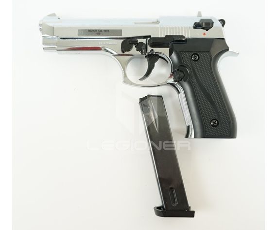 Охолощенный пистолет Beretta 92 СО Курс-С (B92 СО) 10ТК Хром
