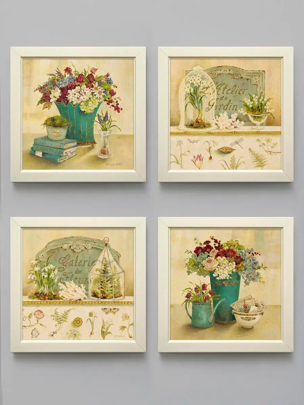 Картины на стену для интерьера на холсте 4 шт